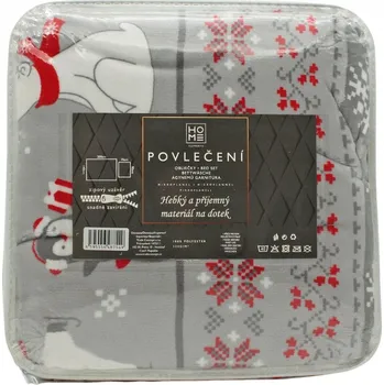Povlečení HOME ELEMENTS Povlečení z mikroflanelu na jednolůžko, Zimní zvířata