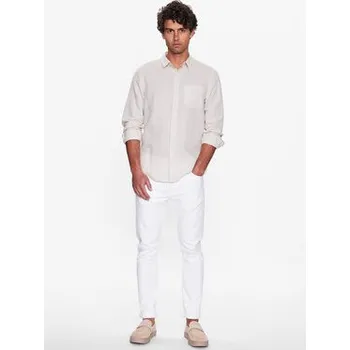 Pánské oblečení Calvin Klein Košile K10K108664 Béžová Regular Fit S