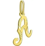 Zlatý přívěsek písmeno A