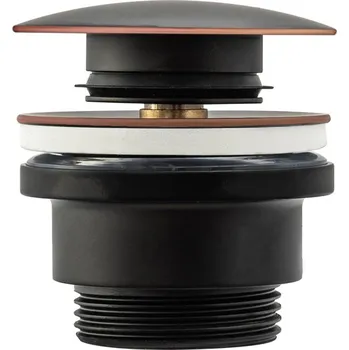 Sifon Umyvadlová click/clack výpusť, univerzální, černá s patinou,BAHA5218