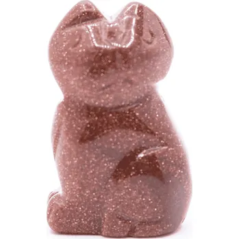 Milujeme Kameny Avanturín oranžový syntetický (pouštní písek) - kočka - tromlovaný kámen VADA VAD257 449562