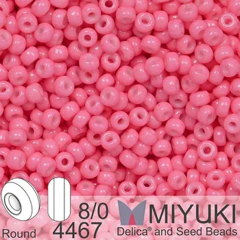 Korálek Korálky Miyuki Round 8/0. Barva 4467 Duracoat Dyed Opaque Carnation. Balení 5g