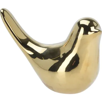 H&L Dekorace Bird 10cm, zlatá, pohled napravo