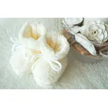 AMÁLKA Zateplené chlupaté bačkůrky, krémové Velikost: 68-80