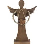 Dekorace anděl se srdíčkem D6546/2 - 41 cm