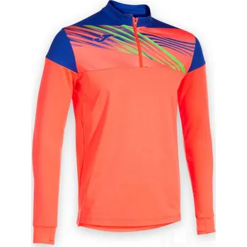 Pánské oblečení Mikina JOMA ELITE X, barva zářivě oranžová - tmavá modrá, velikost S