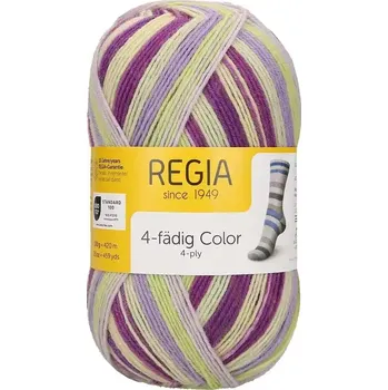 Příze Regia 4-Ply Color 2738 lilac-green color (Ponožková příze Regia 2738 lilac-green color)