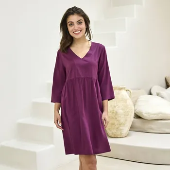 Dámská noční košile Blancheporte Krátká noční košile, viskóza švestková 38