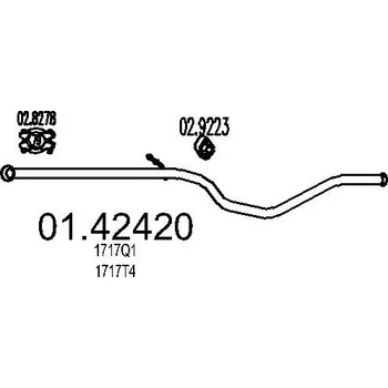Výfuková trubka Výfuková trubka MTS 01.42420