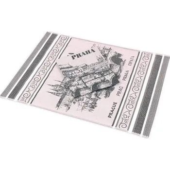 Utěrka frolen Kuchyňská utěrka - PRAHA 2ks velikost:: černá 100% bavlna