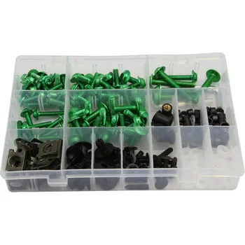 Šroub sada šroubů do kapot M5 M6 190 ks zelená