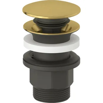 sítko a zátka do dřezu Kludi špunt do umyvadla zlatá 10426N0-00