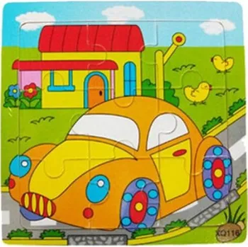 Dřevěné puzzle Auto 9 dílků