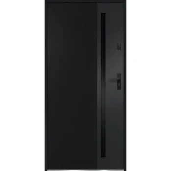 Vchodové dveře Kovové vchodové dveře S68 Arteo 80L tmavý antracit otevírání dovnitř