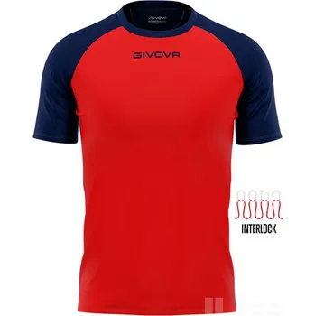 Fotbal Dres GIVOVA CAPO, barva 1204 červená - tmavě modrá, velikost 3XL