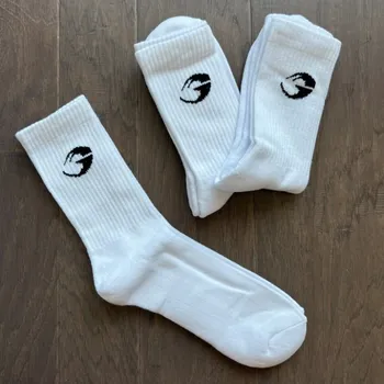 Pánské ponožky Gasp CREW SOCKS 3-PACK WHITE – ponožky Gasp bílé 3ks Velikost: M (EU 40-42)