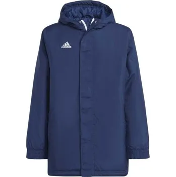 Dětská móda Juniorská fotbalová bunda adidas ENTRADA 22 STADIUM JACKET 128 Tmavě modrá, Bílá