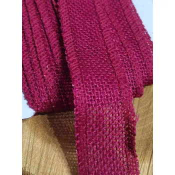 Stuha Jutová stuha šíře 35 mm barva bordó