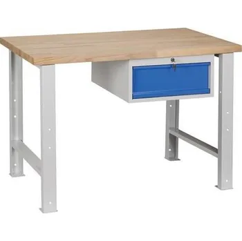 Dílenský stůl Dílenský stůl Weld se zásuvkou, 84 x 120 x 68,5 cm, šedý