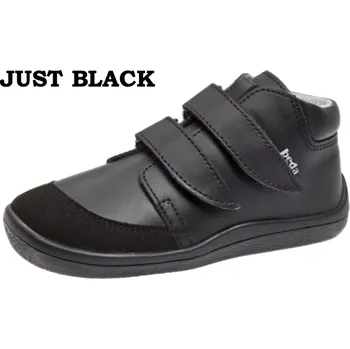 Dívčí polobotky Celoroční boty s membránou - JUST BLACK (BF 0001/W/M/SO/2), Beda Barefoot Velikost: 27