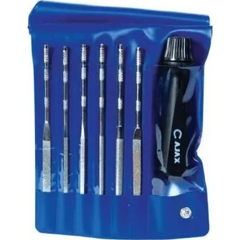 Ajax Sada diamantových jehlových pilníků šestidílná s držadlem