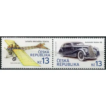 Poštovní známka Česká pošta (2015) č. 838 - 839 ** - Česká republika - historické auto + letadlo (1)
