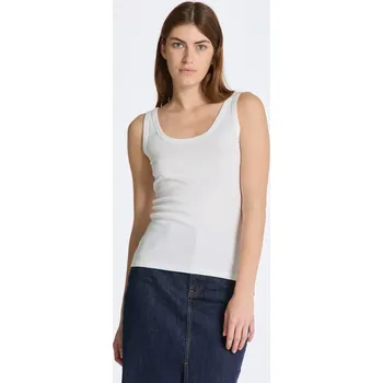 Dámské tričko TOP GANT SLIM RIBBED TANK TOP WHITE