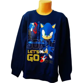 Chlapecká mikina Eplusm Chlapecká mikina SONIC přes hlavu modrá Barva: Modrá, Velikost: 104