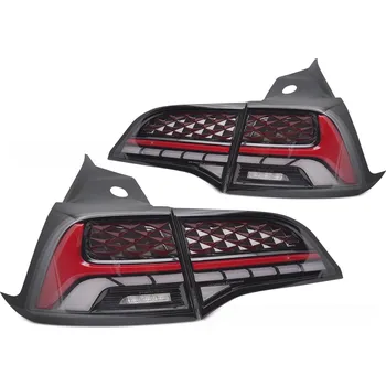 Zadní světlomet TUNING-TEC Zadní světla Tesla Model 3 17- / Model Y kouřové/červené OLED