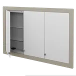 Dřevojas Třídveřová galerka GRID GA3OE 120 - L04 Béžová vysoký lesk