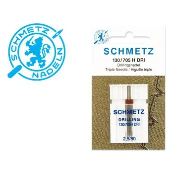 Trojjehla SCHMETZ DRILLING pro dekorativní steh 130/705H 3x80 distance 2,5mm