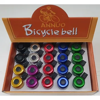 Zvonek na kolo zvonek cink AL, 35mm, barevný elox, sada 20 ks