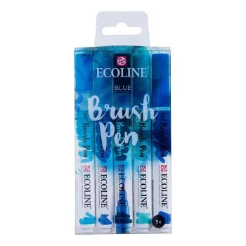 Ecoline Brush Pen sada 5ks Blue (Ecoline Brush Pen sada 5ks Blue)