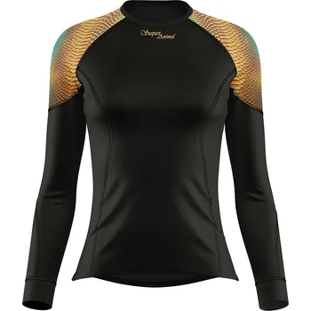 Dámské funkční triko s dlouhým rukávem CROCODILE LADY černá Bamboo Light New - Hnědá / L