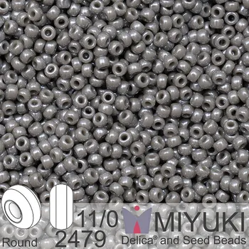 Korálek Korálky Miyuki Round 11/0. Barva 2479 Opaque Smoke Luster. Balení 5g.