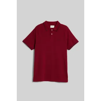 Pánská košile POLOKOŠILE GANT TIPPING SS PIQUE RUGGER PLUMPED RED