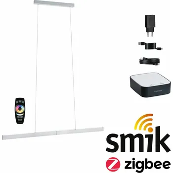 PAULMANN Startovací sada Zigbee 3.0 Smart Home smik Gateway dálkový ovladač + LED závěsné svítidlo Aptare 2700K 18W bílá/antracit stmívatelné