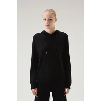 Dámská mikina MIKINA WOOLRICH CASHMERE BLEND HOODIE BLACK