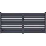 Brána G21 Reno 350x158 cm dvoukřídlá, antracitová