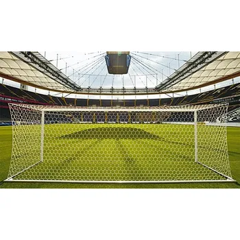 Sportovní branka Fotbalová branková síť 7,5x2,5x2x2m 3,5mm plástvová oka, bílá