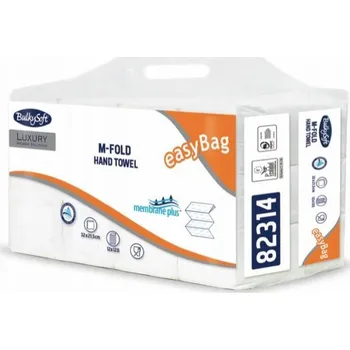 Papírový ručník Bulkysoft Skládací ručníky BulkySoft Luxury M-Fold 3w celulóza bílá (21x120)