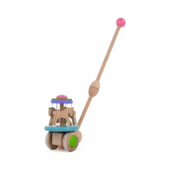 Dřevěná hračka Bajo Dřevěný jezdík Kolotoč