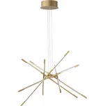 Výkonný LED lustr Nova Luce Raccio Varianta: 56 W, 3000 K, 4200 lm, 850 x 1200 mm, zlatá, s ovladačem