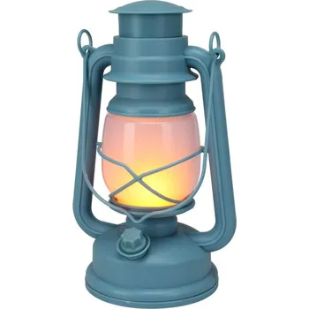 Lucerna s LED plamenem 24 cm modrá