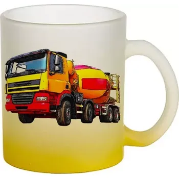 DAF CF skleněný hrnek nákladní auto (hrneček s tahačem matné sklo TRUCK)