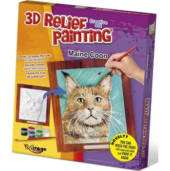 kreativní sada MIRAGE HOBBY Kreativní sada 3D malování Relief Painting: Mainská mývalí kočka