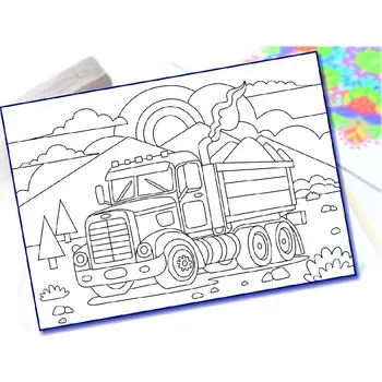 Radost v písku Šablona na pískování kamion Varianta: A4 (210 x 297 mm)