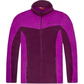 Dámská mikina Dámská flísová mikina - Wolf B2352, vínová Barva: Vínová tmavě, Velikost: L