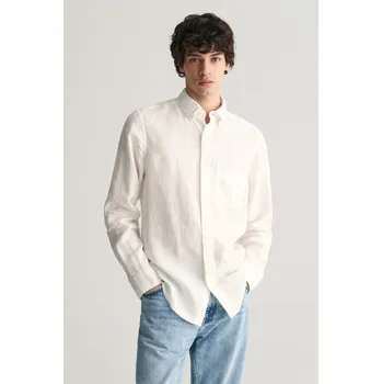 Pánská košile KOŠILE GANT REG LINEN SHIRT WHITE