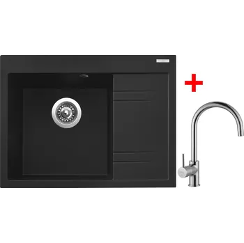 Granitový dřez Akční Sinks RIM 650 L Metalblack + VITALIA